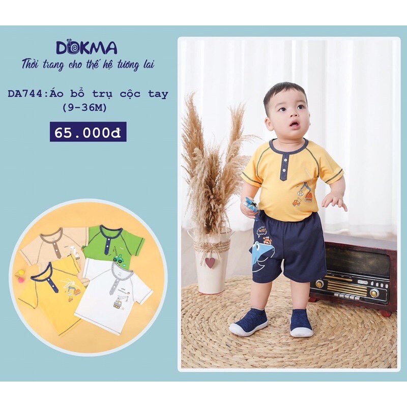 Áo bổ trụ cộc tay Dokma chất cotton thoáng mát siêu rẻ hàng chính hãng giá sỉ-HÀNG SALE