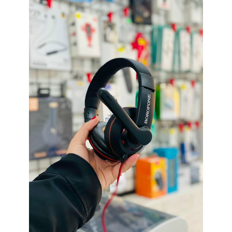 Tai nghe chụp tai Borofone BO102 gaming headphones (CÓ MIC) chơi game, học online trên PC máy tính, điện thoại, laptop