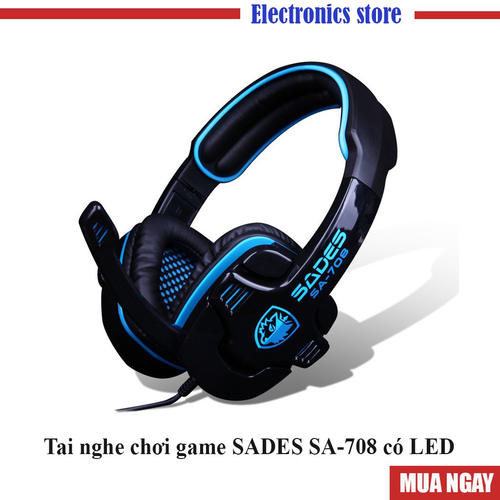 Tai nghe gaming SA-708 SADEST GT trùm tai Headphone gaming có mic tiện dụng cho PS4 PC Laptop