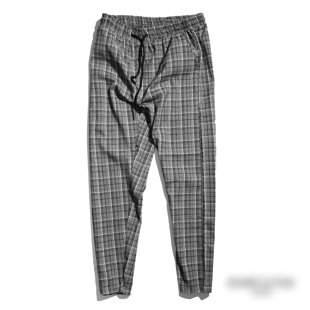 Quần Baggy Nam Nữ Kẻ Caro  Ống Suông Unisex - Quần kaki ống rộng suông vải kẻ caro