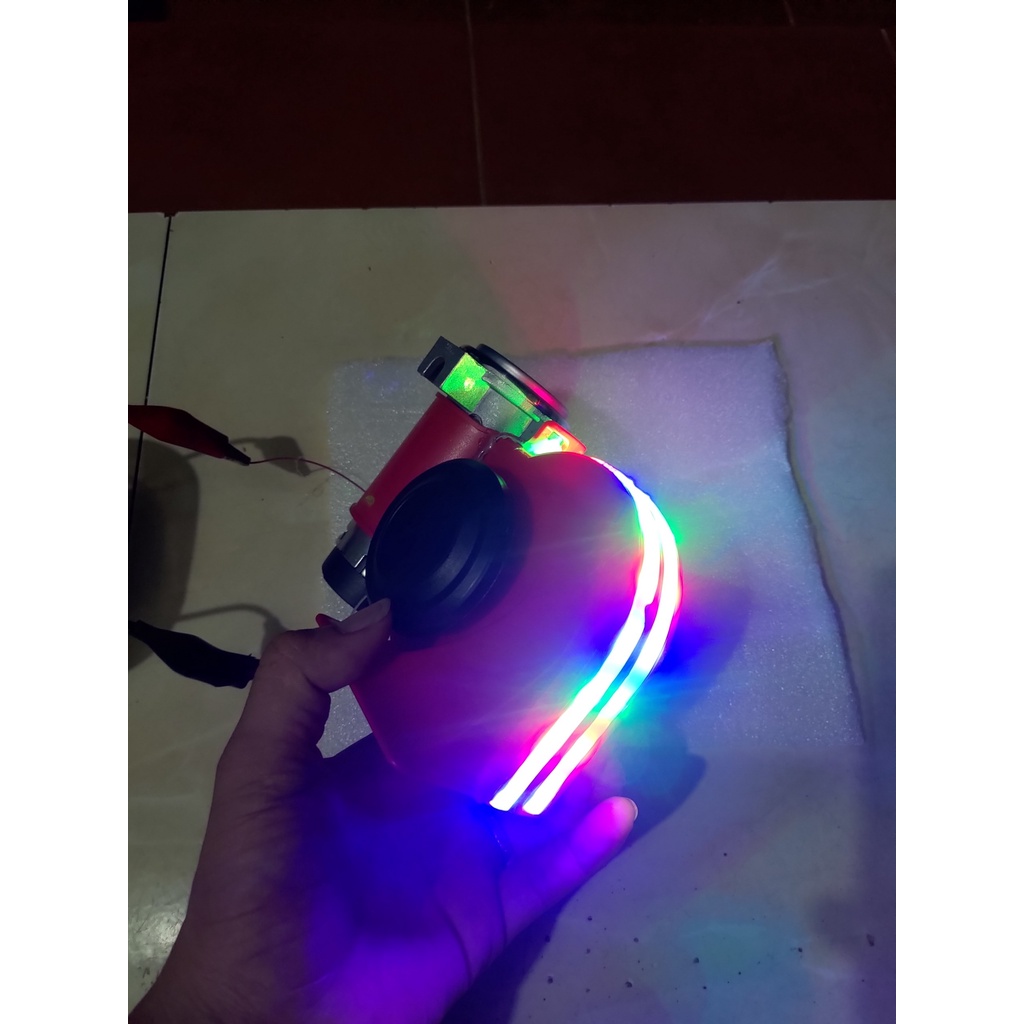 CÒI HƠI XE MÁY Ô TÔ CÓ ĐÈN LED SIÊU ĐẸP 12V KÊU TO RÕ 2 TÔNG ÂM CỰC CHẤT LOẠI XỊN LẮP NHƯ ZIN