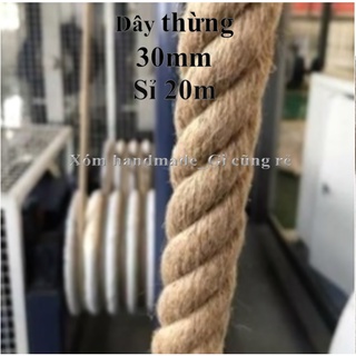 Sỉ 20m dây thừng 30mm, treo xích đu, treo giường, trang trí, decor, handmade, dây đay, sợi gai, vintage.