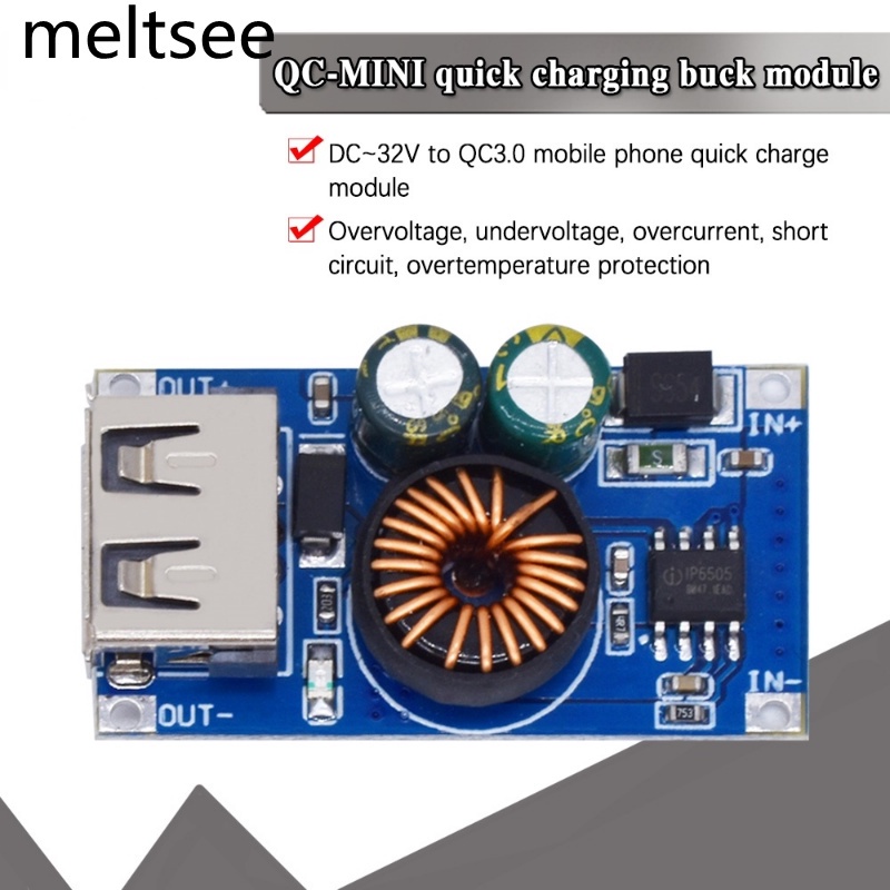 Mạch sạc điện thoại trên xe máy DC 6V - 24V - 32v ra cổng USB 5V 3A DC hoặc sạc nhanh QC3.0, có tản nhiệt và hàn dây sẵn