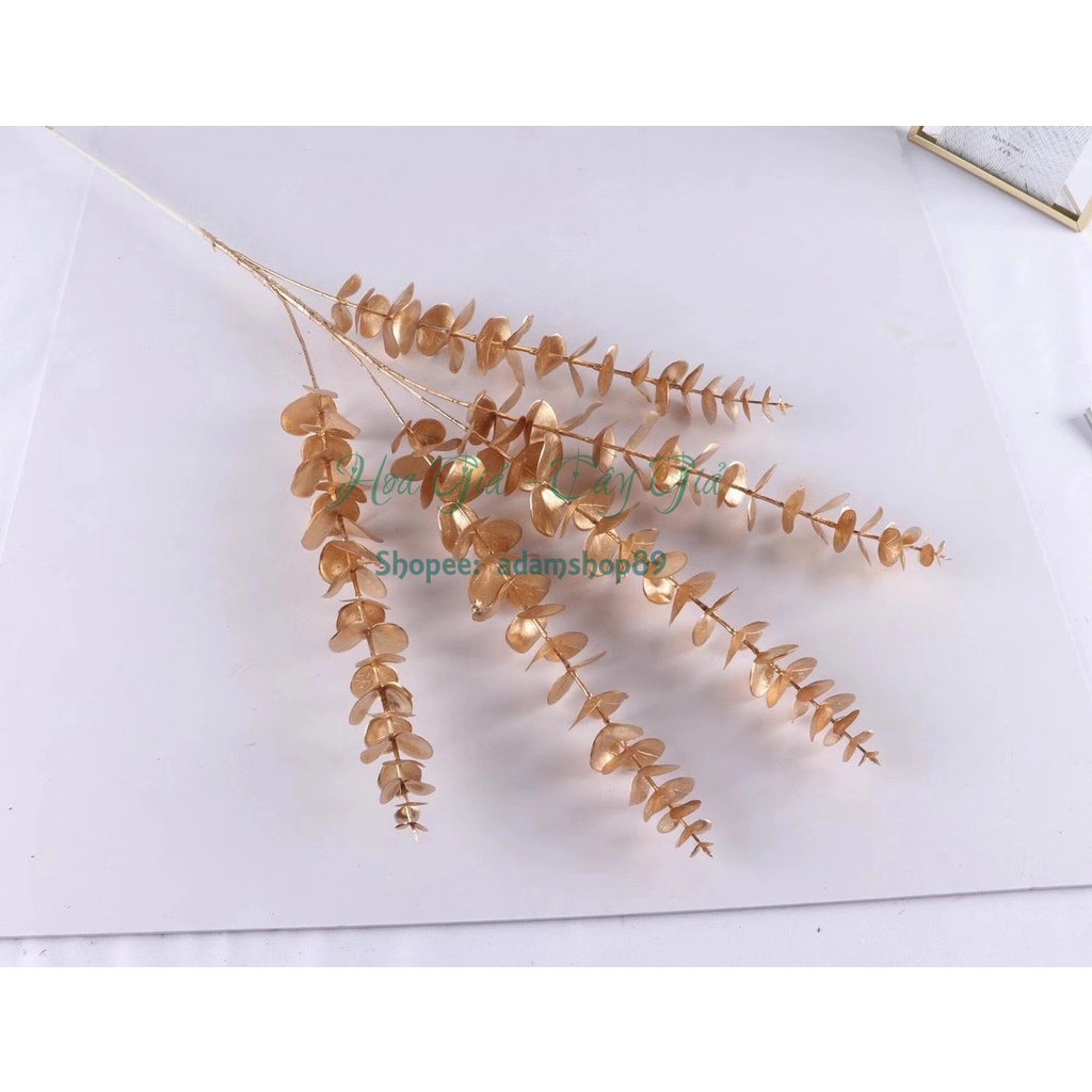Cành đồng giả - Cành lá vàng đồng mix cùng đào đông trang trí tết