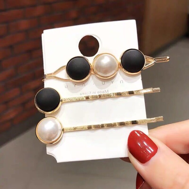 Vỉ 3 kẹp tóc lì mix xinh