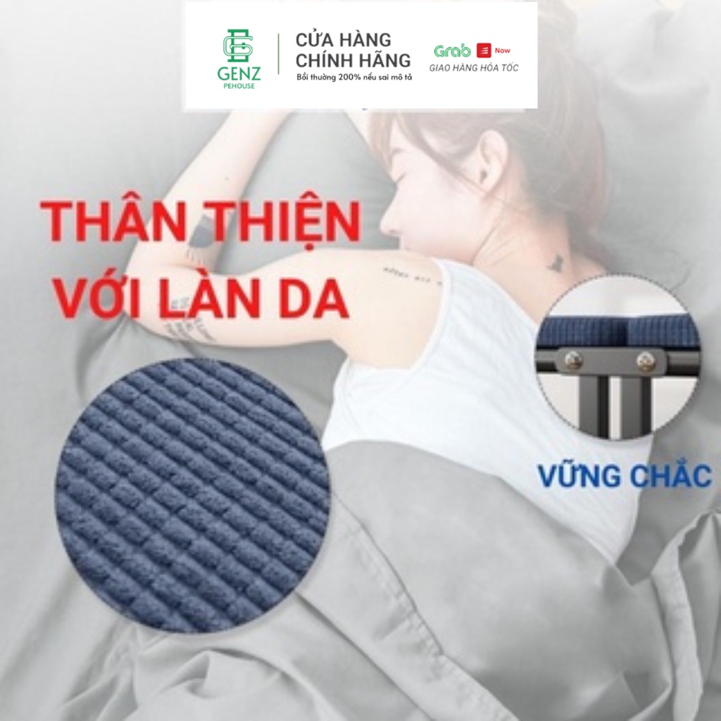 Giường Gấp Văn Phòng Gấp Gọn Đa Năng Cao Cấp Giường Xếp Thông Minh Có Bánh Xe Di Chuyển và Đệm Khung Thép Sơn Tĩnh Điện