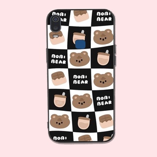 ốp lưng điện thoại vivo  y11 / y12 ô vuông , đen ,trắng , đỏ , trerry