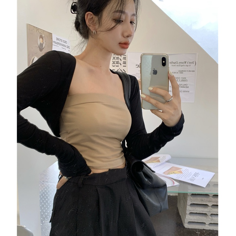 Áo Khoác Cardigan Dệt Kim Mỏng Dáng Ngắn Màu Trơn Thời Trang Mùa Hè Thanh Lịch Cho Nữ