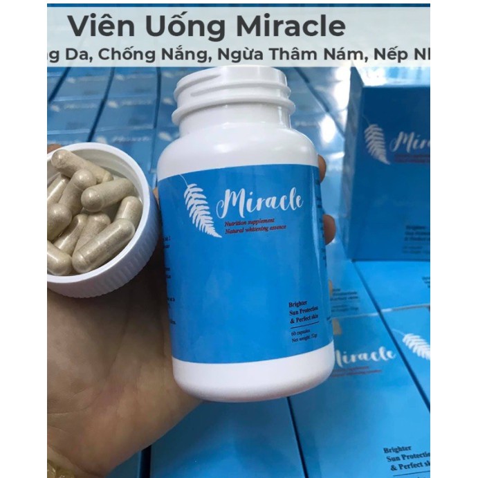[HÀNG NHẬP KHẨU] Viên Uống Trắng Da MIRACLE Double White Extra - hộp 60