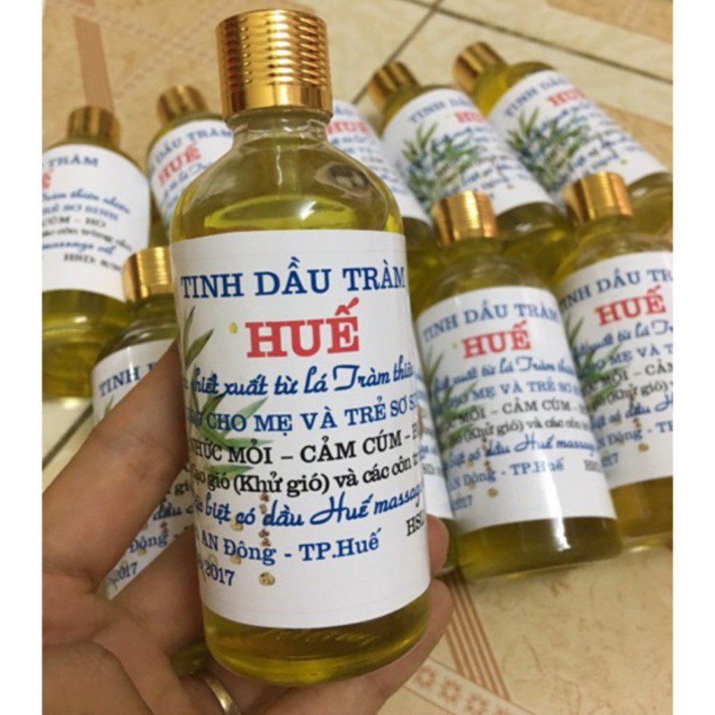 Tinh dầu tràm Huế nguyên chất 100ml - chai tròn - loai 1