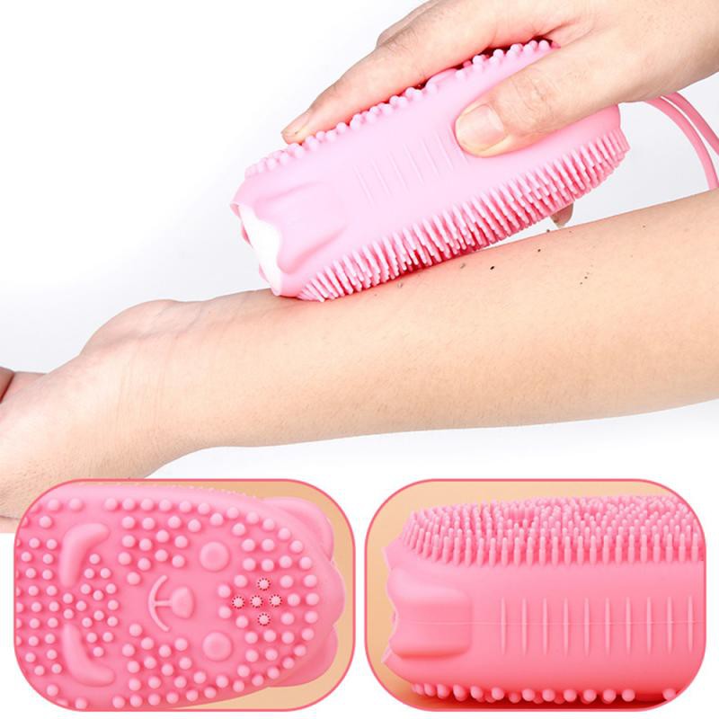 Mút Tắm Silicon Bubbles Bath Brush 2 Mặt Tạo Bọt Cao Cấp Hàn Quốc (giao màu ngẫu nhiên)