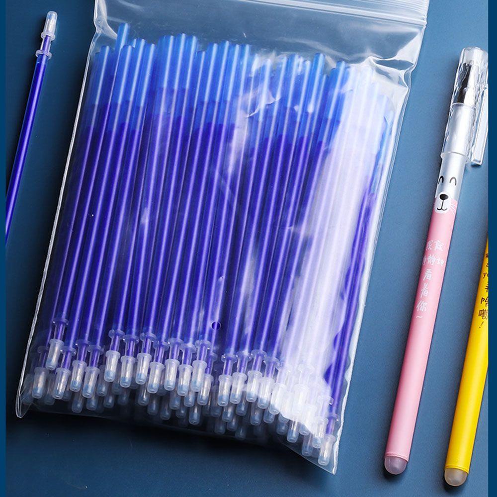 CHOOKEY 10PCs/20PCs Stationery Erasable Pen Refill Hot Neutral Ink Erasable Gel Pen Office Roller Ball School Writing Tool Blue Black Signature Gel Pen/Multicolor