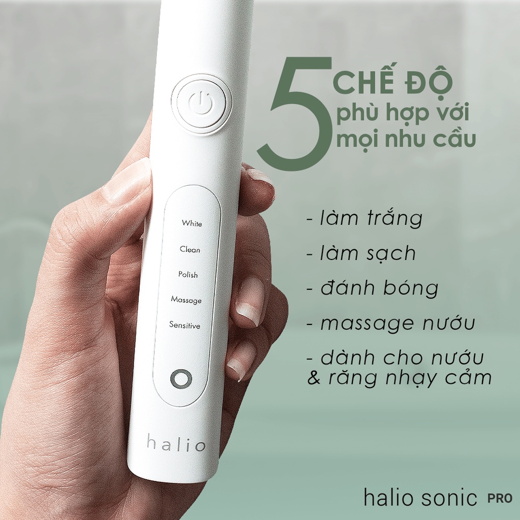 Bàn Chải Đánh Răng Điện Halio Sonic Whitening Electric Toothbrush Pro