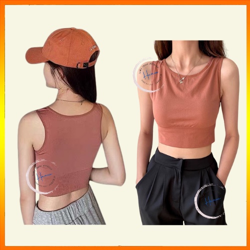 Áo Bra Nữ Tập Gym 3 Lỗ Chất Cotton 100% Thấm Hút Mồ Hôi Phong Cách Thể Thao Năng Động Hanva