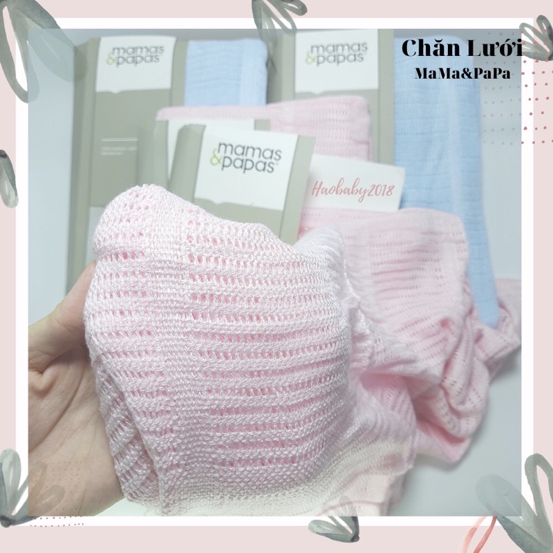 Chăn lưới Bamboo Xuất Anh cao cấp MaMas&amp;Papas thoáng khí chống ngạt cho bé - Haobaby2018
