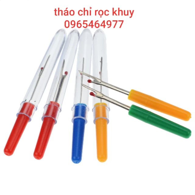 Cây tháo chỉ, gỡ chỉ , rọc khuy cán nhựa,nắp trong