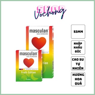 BAO CAO SU MASCULAND Frutti Edition 3 mùi hương + 3 màu sắc HỘP 10 CÁI