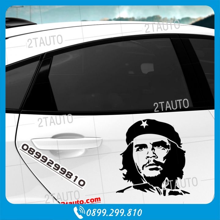 Tem decal CHE GUEVARA, logo CHE GUEVARA dán ô tô xe hơi xe máy- decal dán xe nhiều màu tùy chọn- MẪU 1