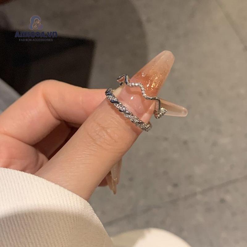 ✨✨Nhẫn Hở Siêu Nhẹ Thiết Kế Sang Trọng Thời Trang Cao Cấp Cho Nữ