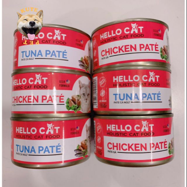 Thức ăn Pate HelloCat cho mèo hộp 190gram