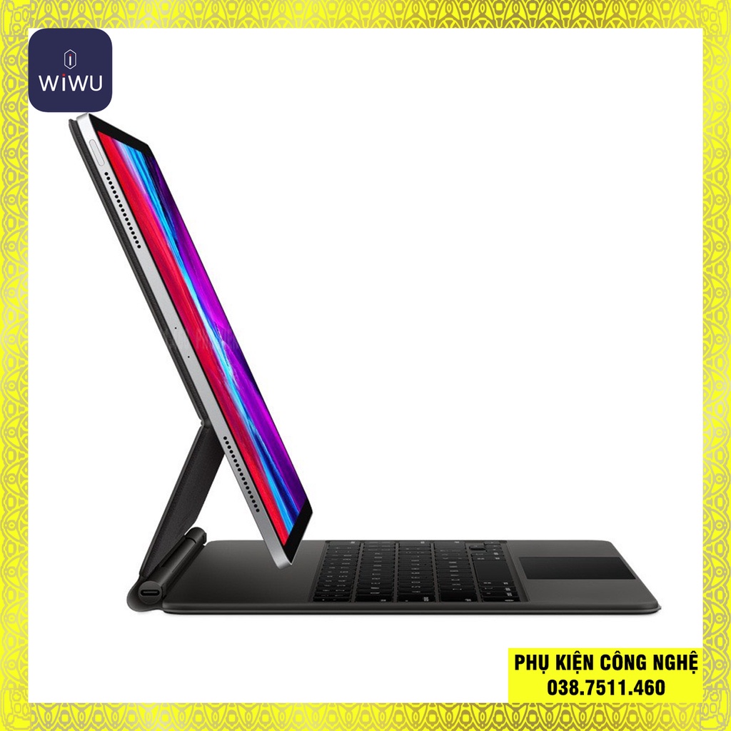 ✒✜Bao da tích hợp nam châm kèm bàn phím cho ipad 11 inch 2020 , 2021 Pro 12.9 M1 Wiwu Magic Keyboard