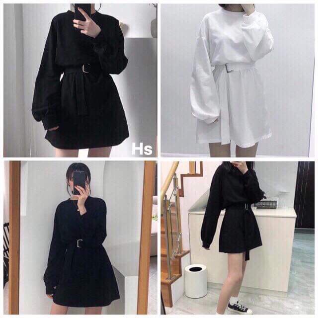 Váy khuy đai bụng tay dài HSV466 | BigBuy360 - bigbuy360.vn