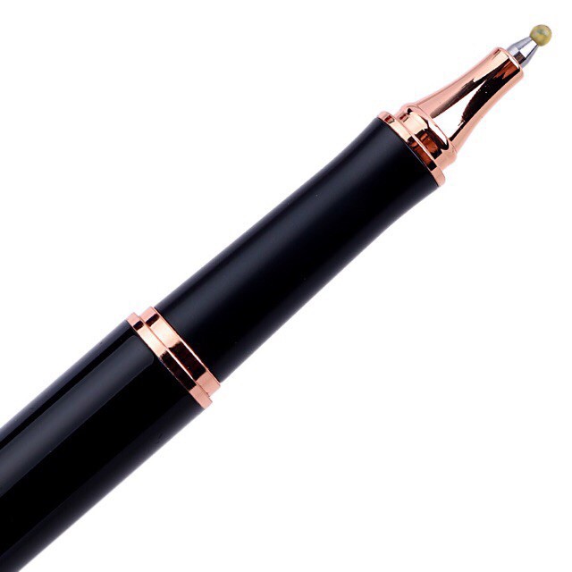 Bút ký cao cấp Pentel mạ vàng nét 0.7mm mực Gel xanh K611APG-C - kèm hộp nhung đen sang trọng