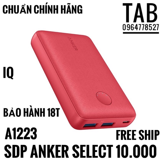 Sạc Dự Phòng Anker PowerCore Select 10000 - A1223 (Bảo Hành 18T)