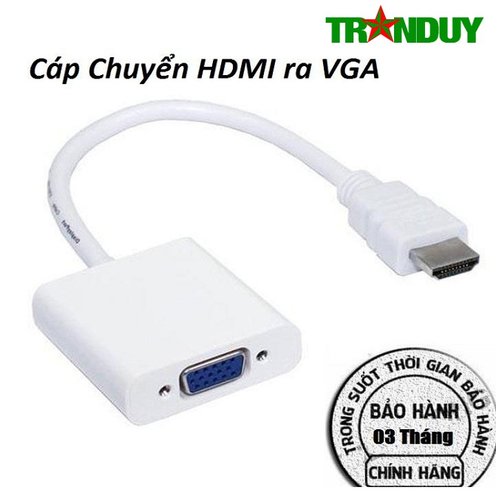 Cáp Chuyển HDMI RA VGA (KHÔNG AUDIO)