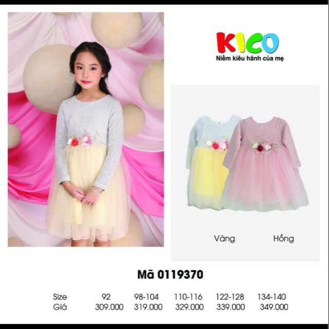 Váy cho bé gái thuơng hiệu KiCo