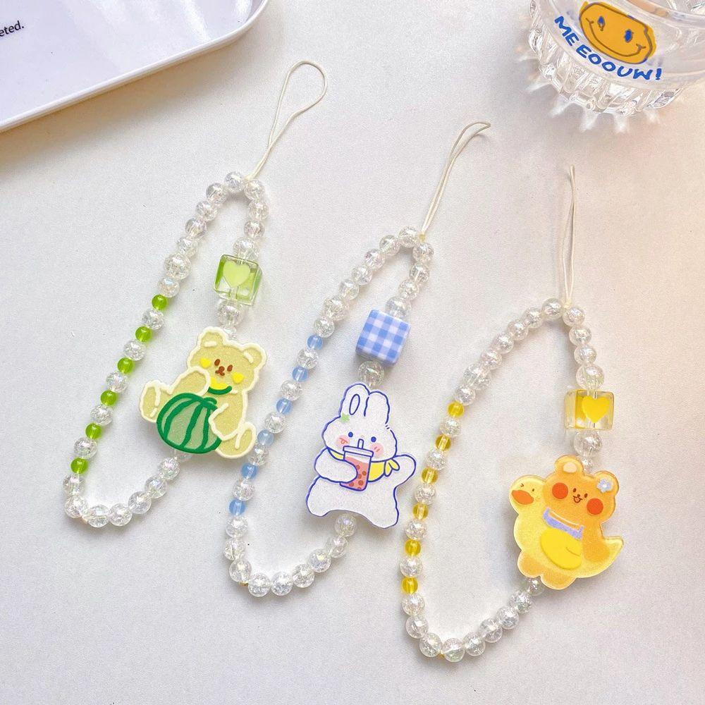Dây Đeo Điện Thoại In Hình Gấu / Thỏ / Vịt Dễ Thương