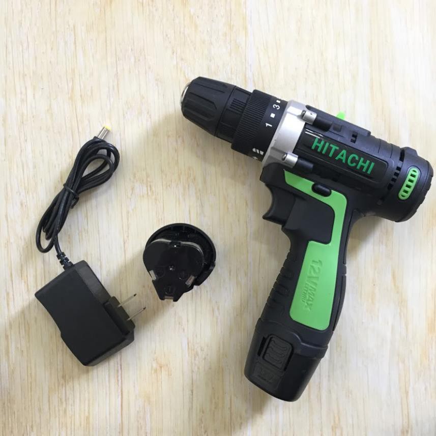 Máy khoan pin, máy bắt vít dùng pin 12v Hitachi hàng loại 1