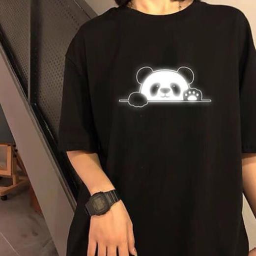 BÁN CHẠY - Áo Thun Phản Quang Nam Nữ In hình GẤU TRÚC , áo chất, đi đêm, đi phượt bao ngầu, nhìn đã mắt - chất đẹp