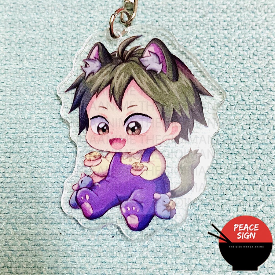 Móc khóa HAIKYUU!! ver BABY TAI MÈO VUA BÓNG CHUYỀN anime chibi mica trong acrylic xinh xắn độc đáo