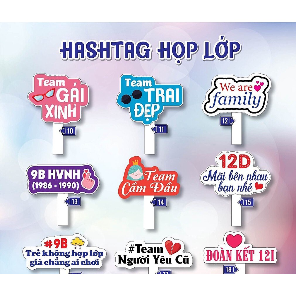 Hashtag giá rẻ - Hashtag sinh nhật, đám cưới, hội nhóm, giáng sinh,... chủ đề theo yêu cầu
