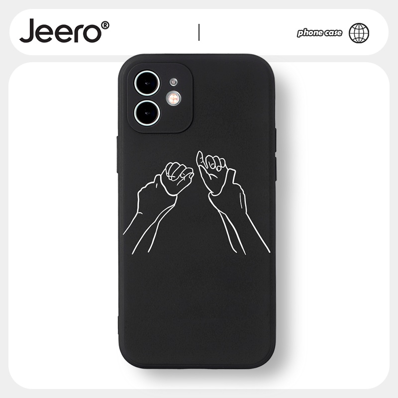 Ốp lưng JEERO mềm cặp đôi dễ thương đẹp độc lạ cho iphone 14 13 12 11 Pro Max SE 2020 X XR XS 8 7 ip 6S 6 Plus HFF779