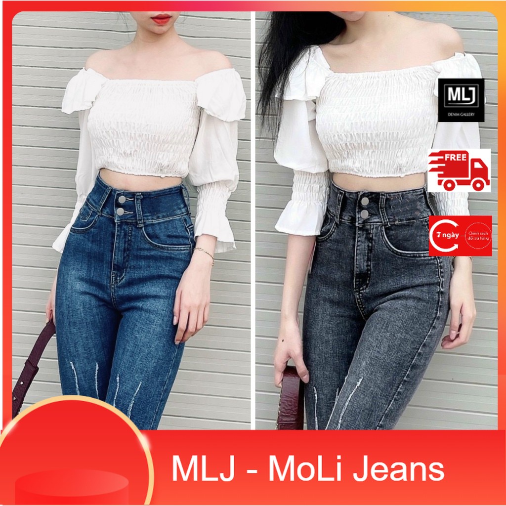 [60kg~90kg] Quần jean ngố / lửng BIGSIZE lưng 2 nút siêu cao, co dãn mạnh rách xước nhẹ thời trang màu xám khói 3810