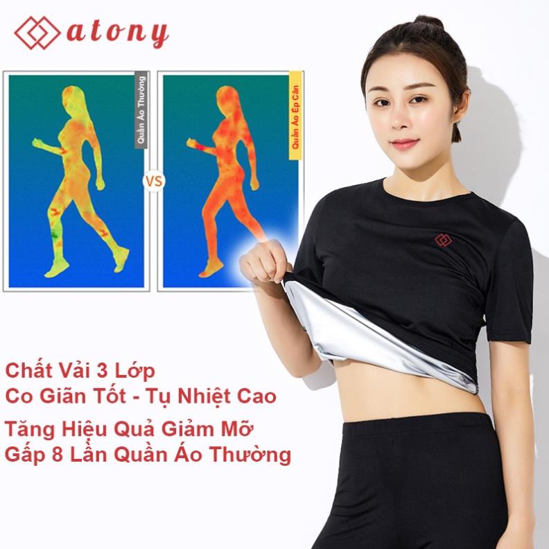 Bộ Quần Áo Giảm Mỡ, Ép Cân ATONY Cao Cấp - Sinh Nhiệt, Đổ Mồ Hôi, Hỗ Trợ Tập Gym, Yoga, Zumba, Aerobic, Chạy Bộ *