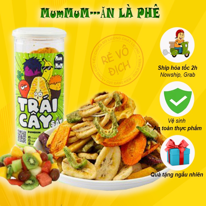 Trái cây thập cẩm sấy 270g MumMum Food đồ ăn vặt Hà Nội siêu ngon chất lượng