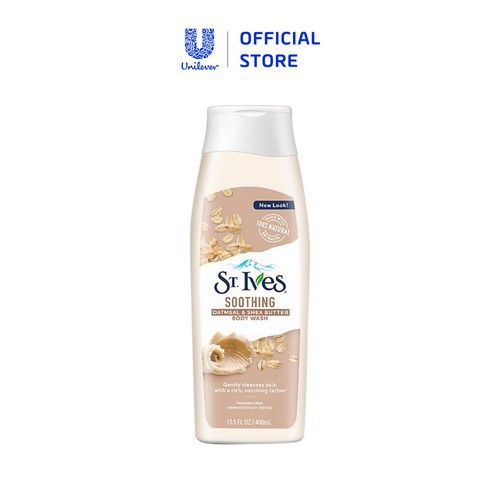 [G02] [Mã COSUIT1 giảm 10% đơn 199k] Sữa tắm dưỡng da St.Ives Yến Mạch và Bơ Soothing Oatmeal & Shea Butter 400ml S005