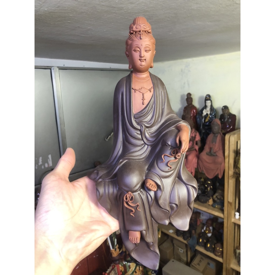 TƯỢNG QUAN THẾ ÂM BỒ TÁT GỐM TỬ SA CAO CẤP( KHÔNG KÈM KỆ)- TƯỢNG PHẬT TRANG TRÍ KHÔNG GIAN THANH TỊNH GIÁ SIÊU HẤP DẪN