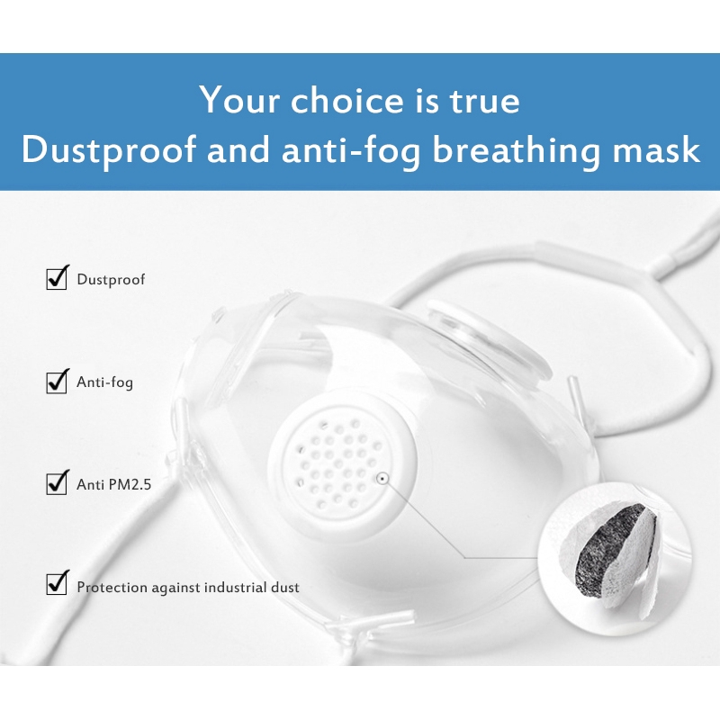 [Mã FASHIONCB231 hoàn tối đa 30K xu đơn 99K] (Hàng Mới Về) Khẩu Trang Silicone Trong Suốt Có Van Thở Chống Bụi 2020 | BigBuy360 - bigbuy360.vn