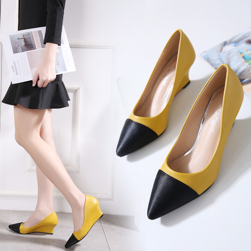 Giày công sở nữ, giày đế xuồng cao 5cm và 8cm  TP15