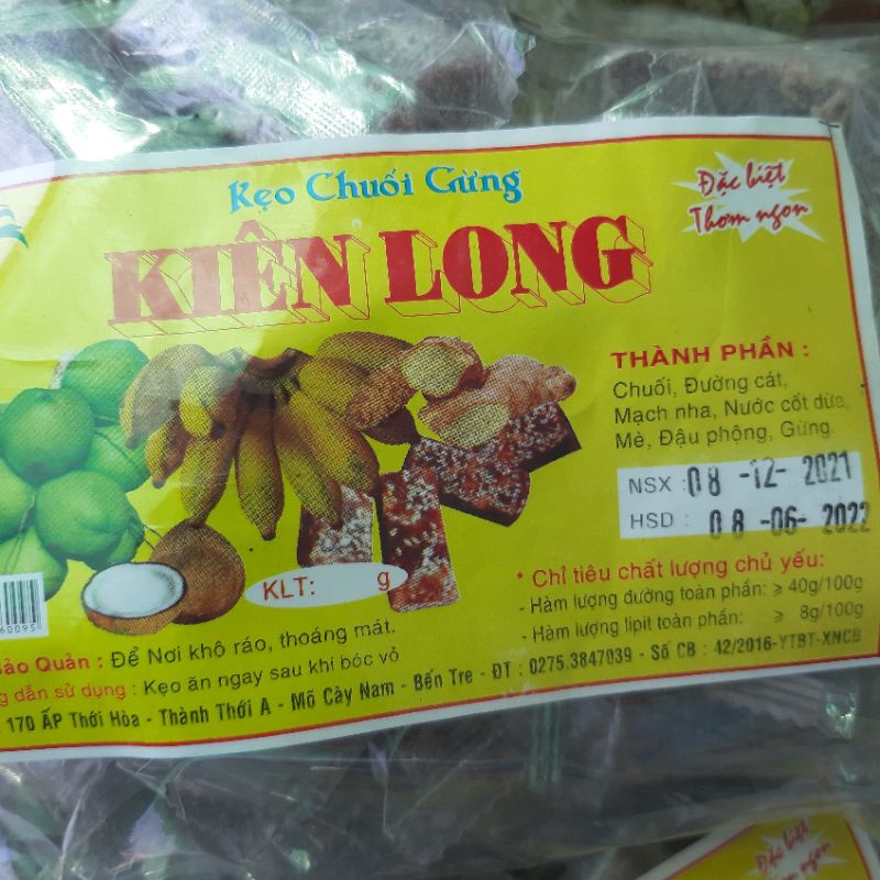 Kẹo chuối gừng ( bịch 450g)