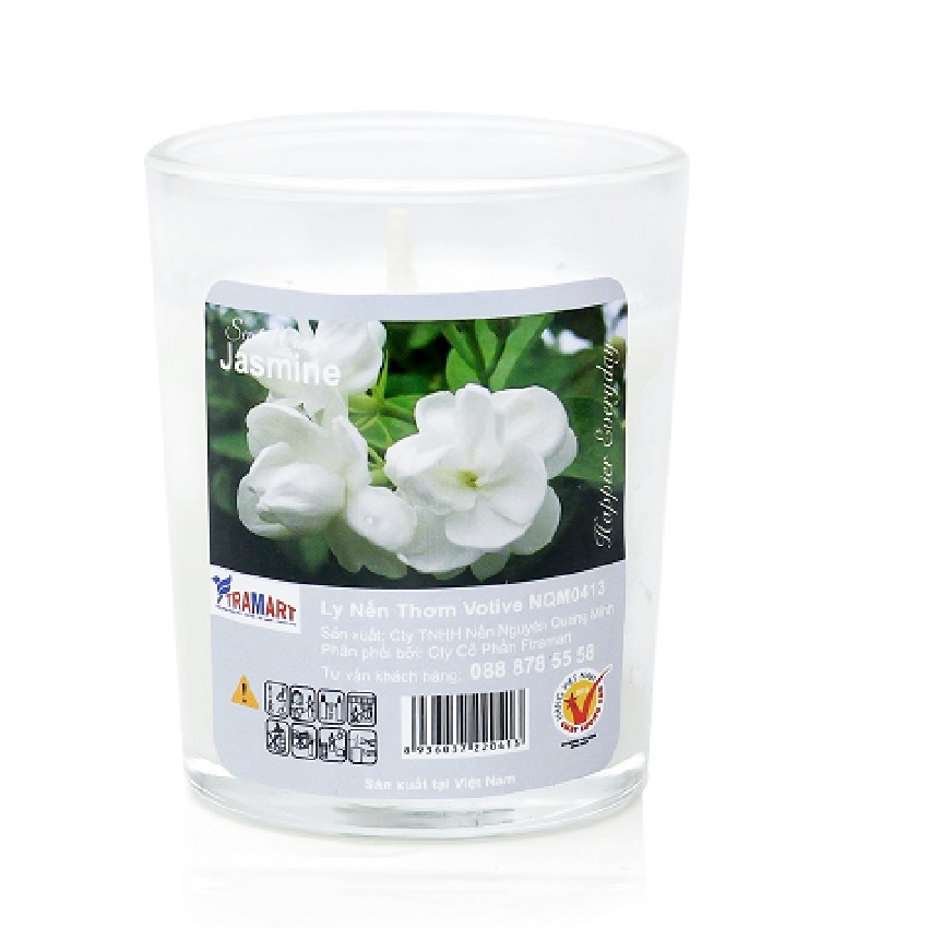 Combo 2 ly nến thơm votive Miss Candle FTRAMART NQM0413 Jasmine (Hương hoa nhài)