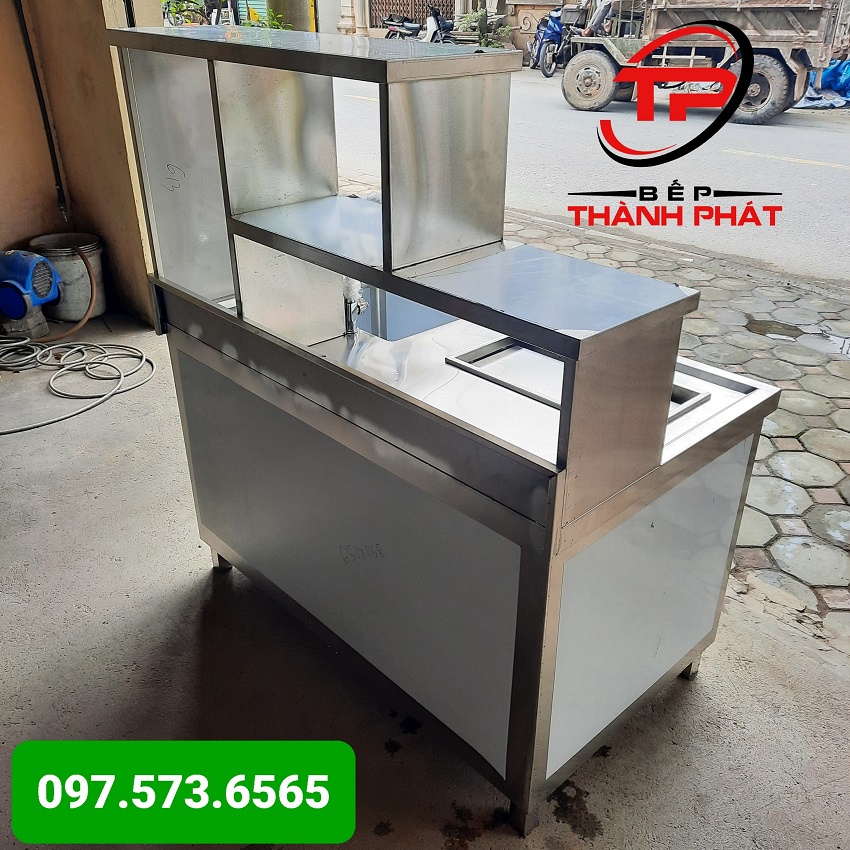 Quầy Pha chế inox 1.2m, Bảo hành 5 năm