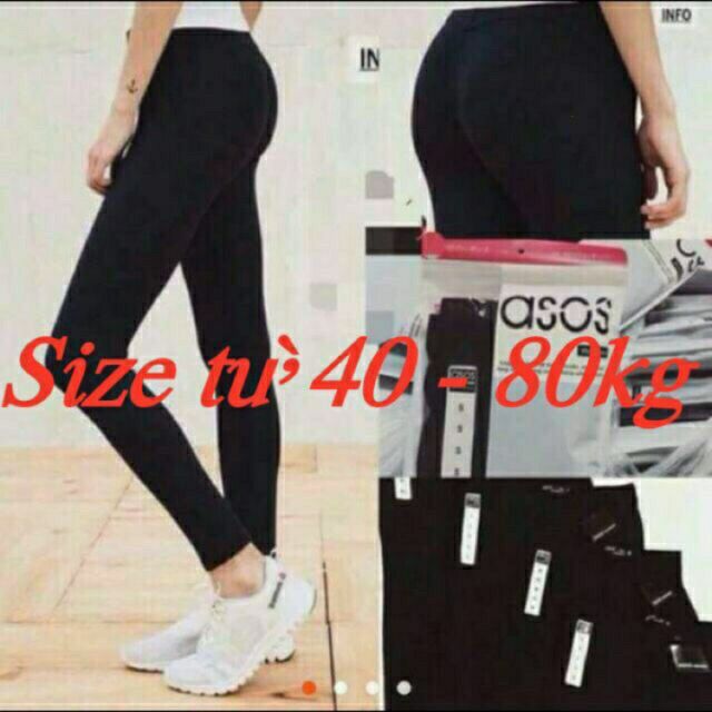 Quần legging umi Asos nâng mông, ôm dáng ( BigSize từ 40-85kg)