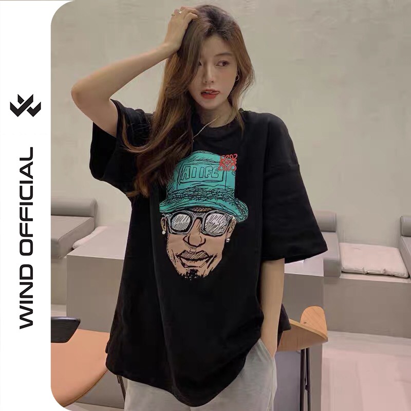Áo phông nữ WIND unisex form rộng tay lỡ cotton ALLFE thời trang nam nữ ulzzang | BigBuy360 - bigbuy360.vn