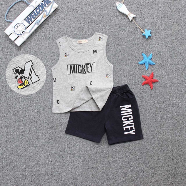 Bộ sát nách in mickey