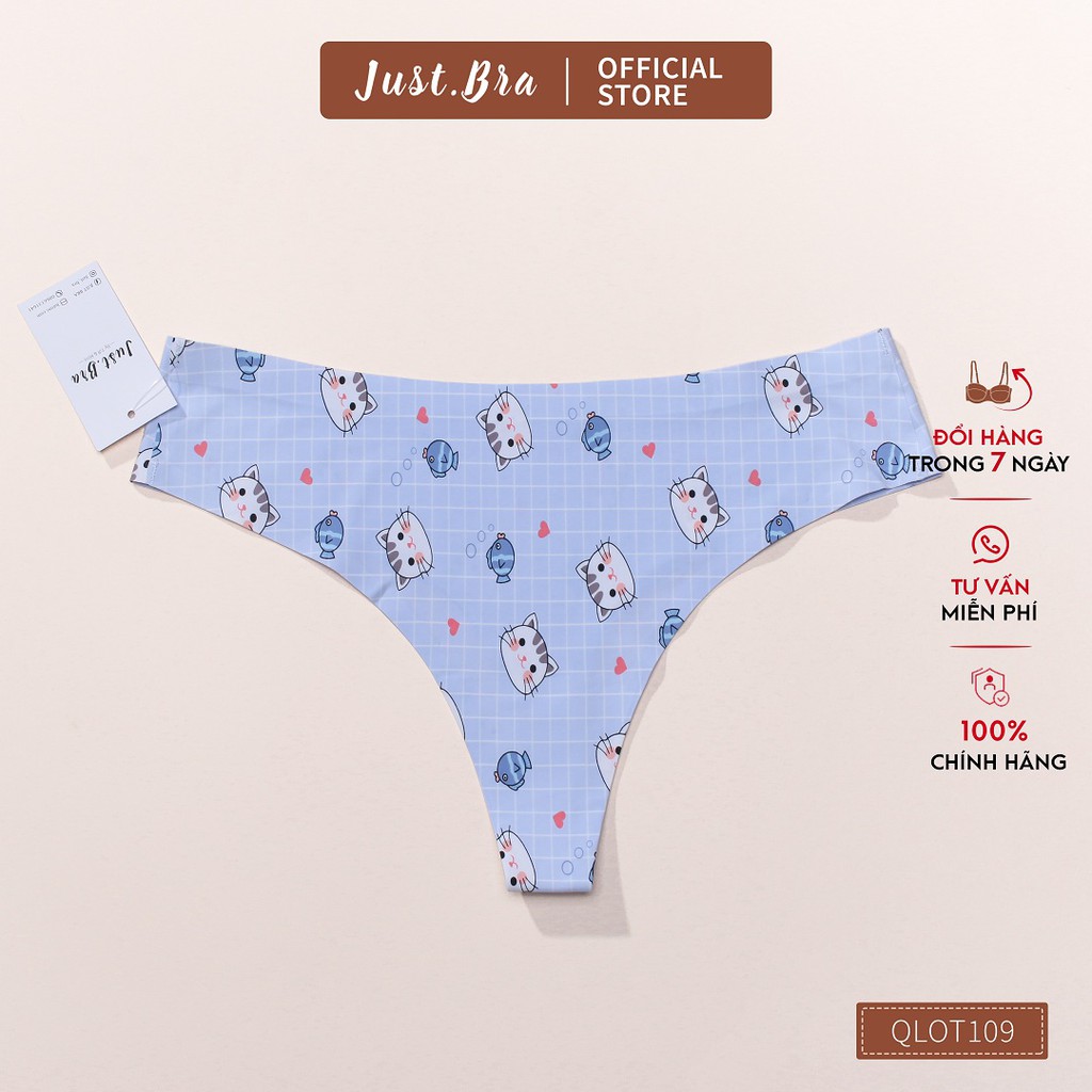 [Mã WABR2711 giảm 10% đơn 250K] Quần lót lọt khe Just Bra Họa tiết đáng yêu QLOT109